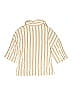 Zara Kids Stripes Ivory 3/4 Sleeve Button-Down Shirt Size 13 - 14 - photo 2