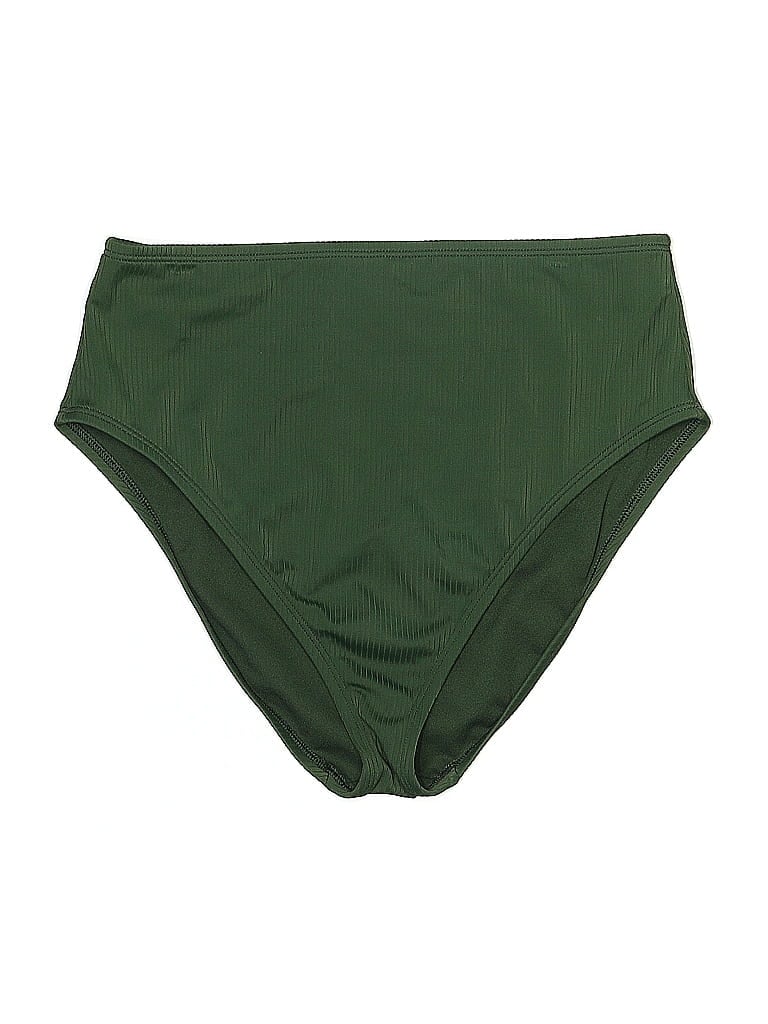 Shade & Shore Solid Green Swimsuit Bottoms Size M - photo 1