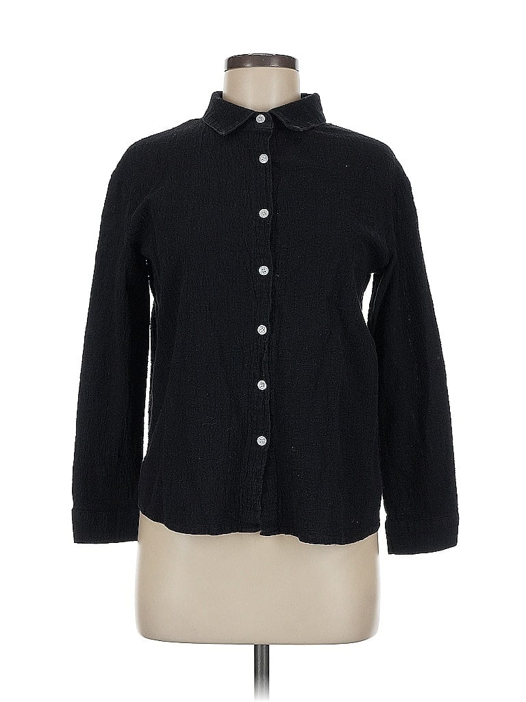 Pre-owned Unbranded Long Sleeve Blouse In Black