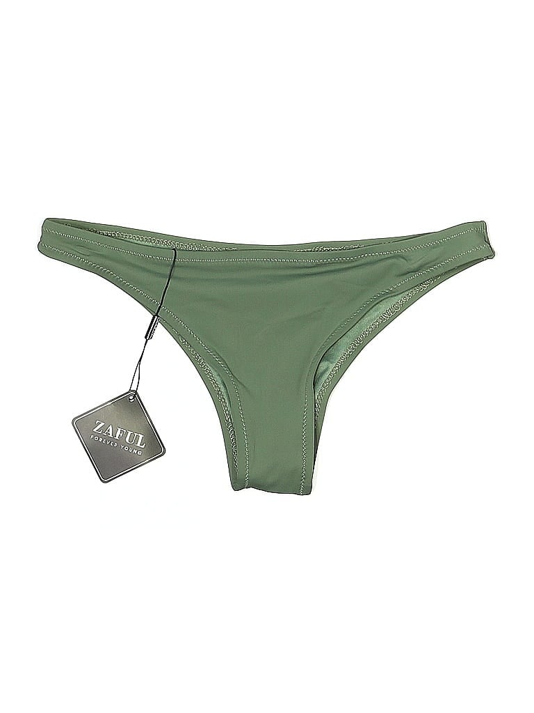 Pre-owned Zaful Swimsuit Bottoms In Green