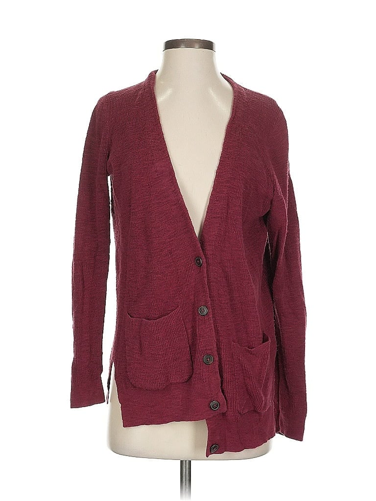 Pre-owned Madewell Cardigan Sweater In Burgundy