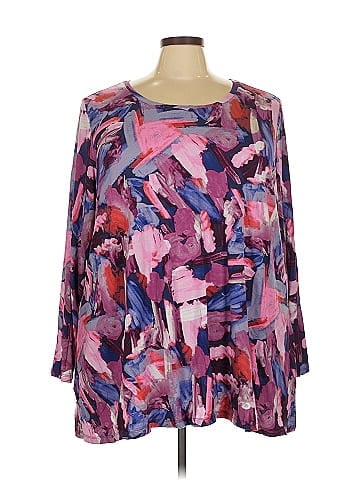 LOGO by Lori Goldstein Long Sleeve Blouse (view 1)