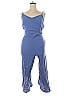 GeeGee Solid Blue Jumpsuit Size 1X - photo 1