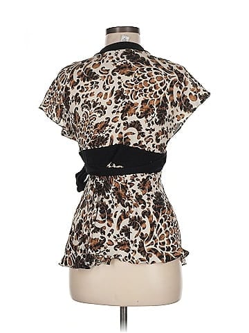 Diane von Furstenberg Short Sleeve Silk Top (view 2)
