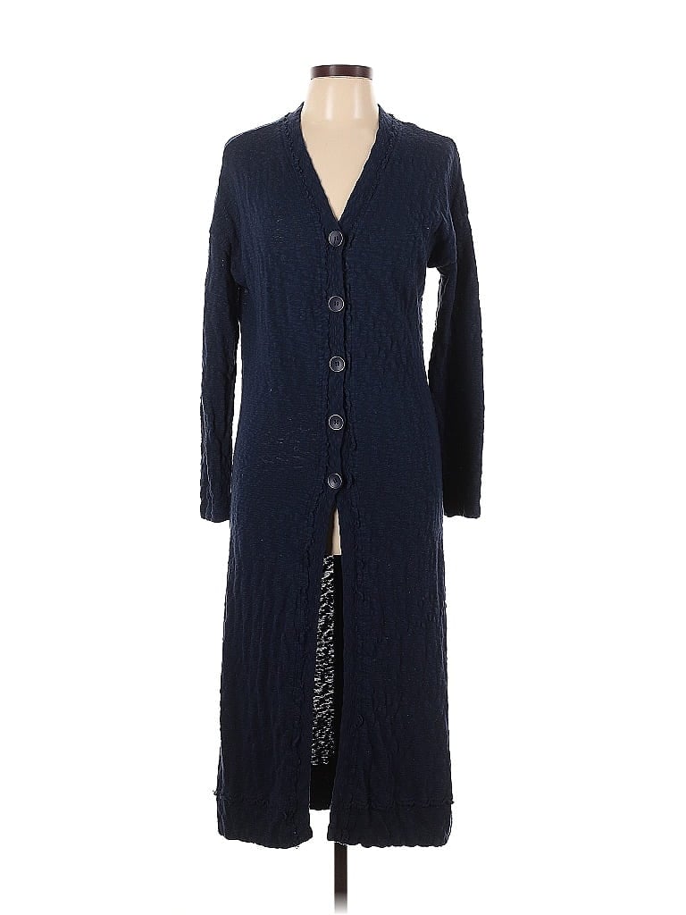 Suzanne Betro 100% Cotton Blue Cardigan Size L - photo 1