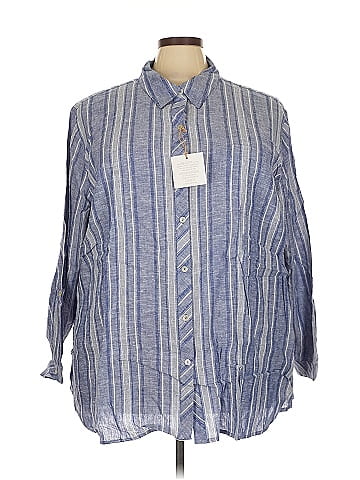 Susan Graver Long Sleeve Button-Down Shirt (view 1)
