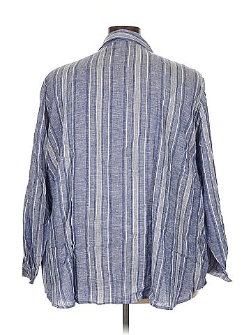 Susan Graver Long Sleeve Button-Down Shirt (view 2)