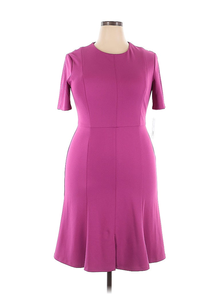 Donna Morgan Purple Cocktail Dress Size 16 - photo 1