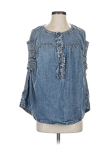 Easel 3/4 Sleeve Blouse (view 1)