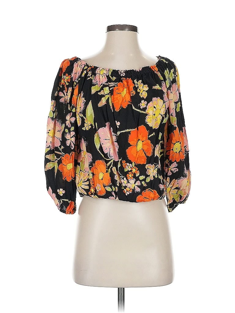 Pre-owned Rachel Zoe Tjx 3/4 Sleeve Blouse In Orange