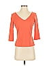 Les Copains Orange 3/4 Sleeve T-Shirt Size 0 - photo 1