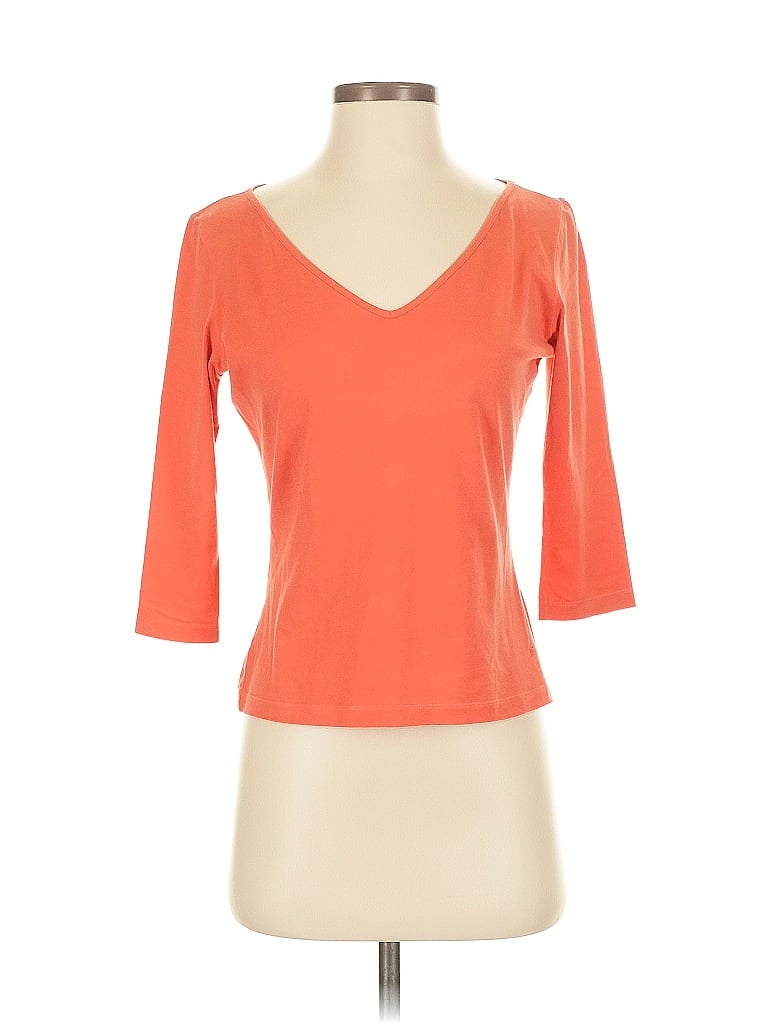 Les Copains Orange 3/4 Sleeve T-Shirt Size 0 - photo 1