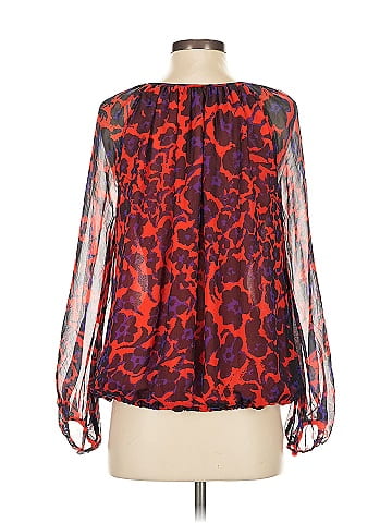 Diane von Furstenberg Long Sleeve Silk Top (view 2)