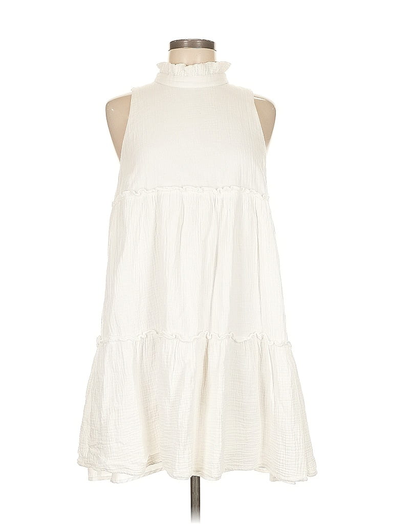 Pomander Place 100% Cotton White Casual Dress Size M - photo 1