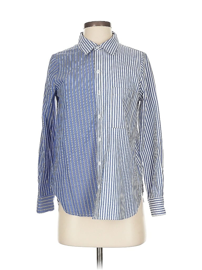 Pre-owned Moma Long Sleeve Button Down Shirt In Blue
