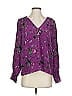 Tanya Taylor Purple Long Sleeve Blouse Size 2 - photo 1
