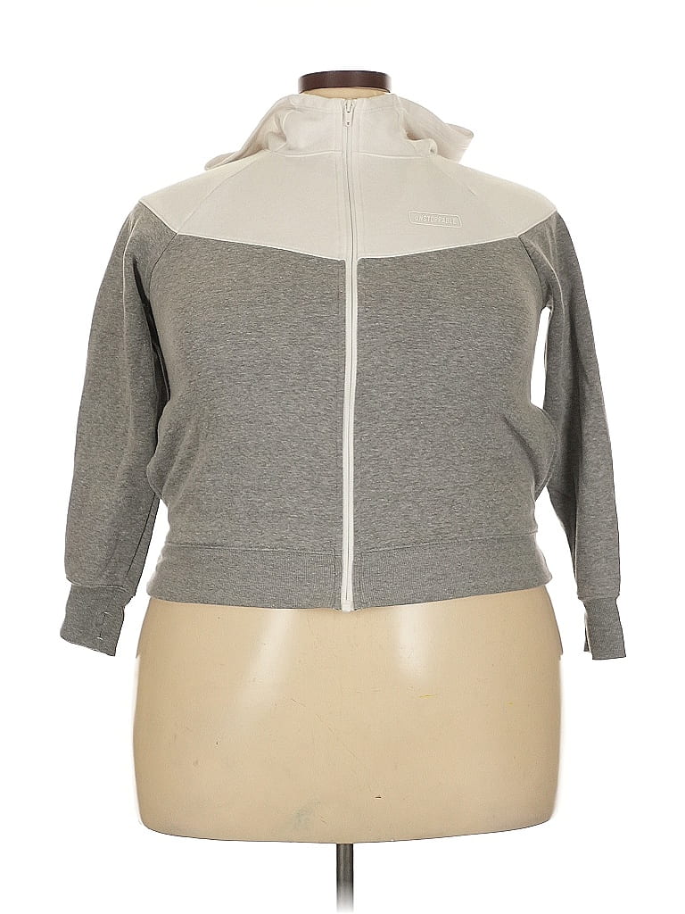 Xersion Gray Long Sleeve Top Size 3X - photo 1
