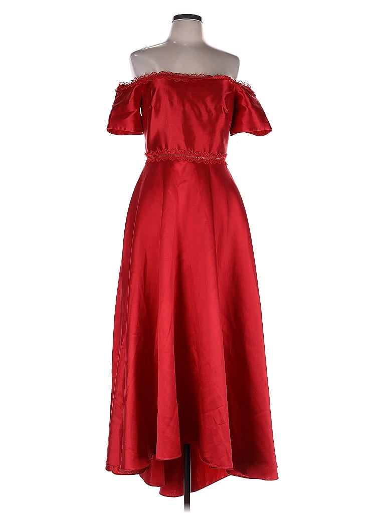 ML Monique Lhuillier 100% Polyester Red Cocktail Dress Size 10 - photo 1