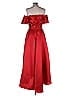 ML Monique Lhuillier 100% Polyester Red Cocktail Dress Size 10 - photo 2