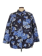 Roaman's 3/4 Sleeve Button Down Shirt