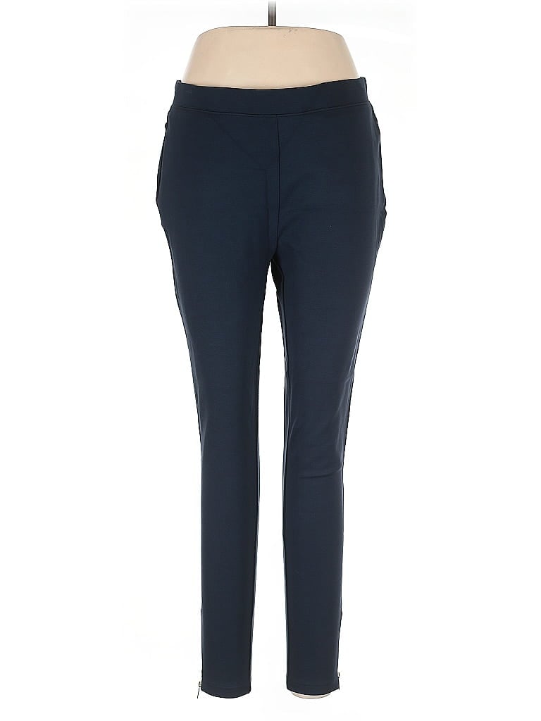 IMAN Solid Blue Active Pants Size L - photo 1