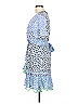 Tanya Taylor 100% Silk Print Blue Cocktail Dress Size 12 - photo 4