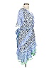 Tanya Taylor 100% Silk Print Blue Cocktail Dress Size 12 - photo 3
