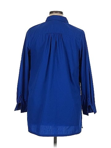 Roaman's 3/4 Sleeve Button-Down Shirt (view 2)