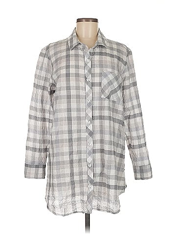 Habitat 3/4 Sleeve Button-Down Shirt (view 1)