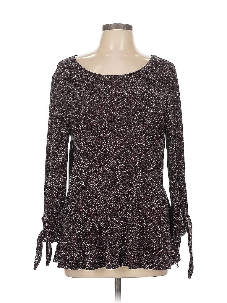 Pre-owned Banana Republic Factory Store Long Sleeve Top Brown Boatneck Tops