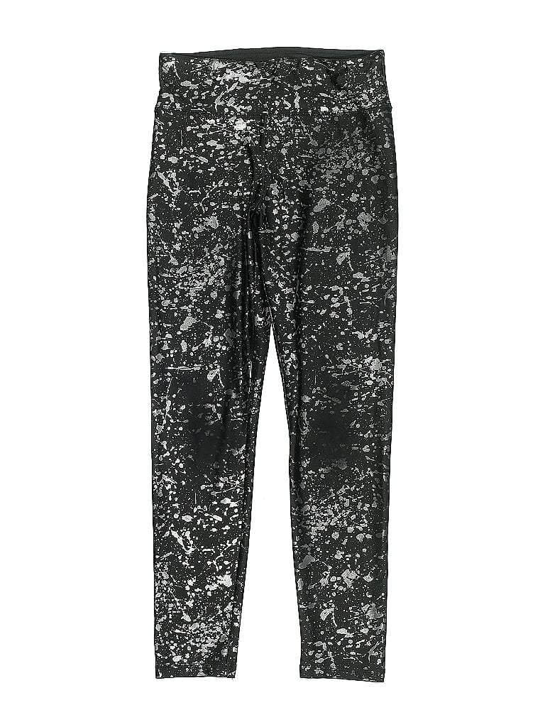 Justice Print Black Active Pants Size 12 (big kids) - photo 1