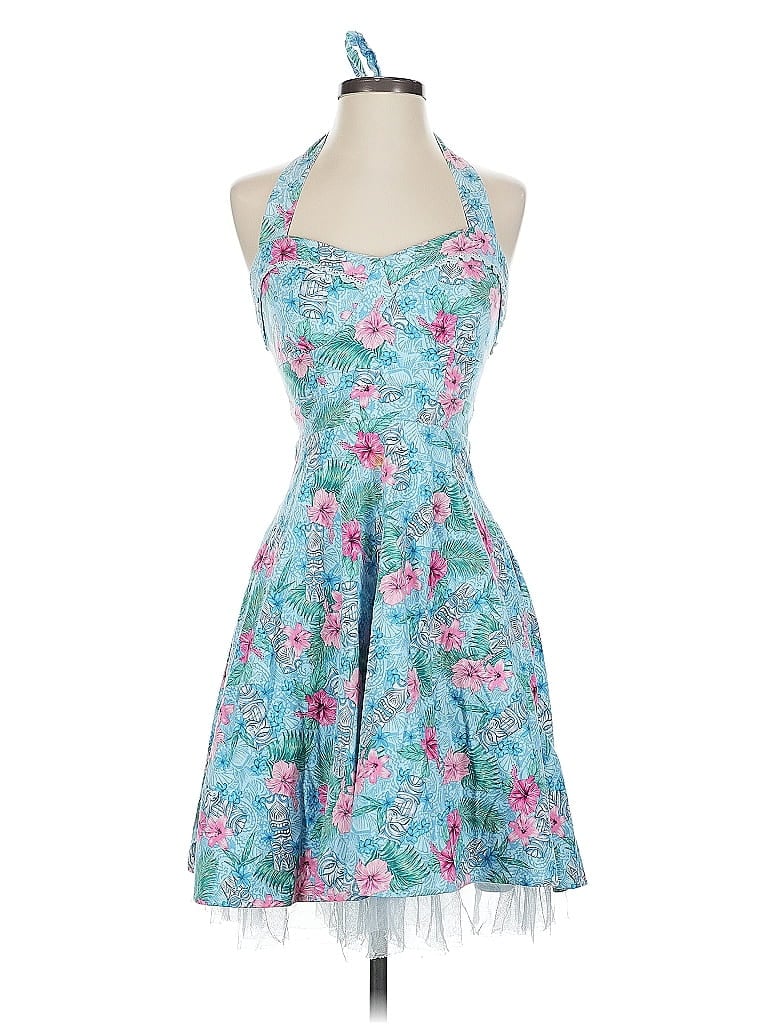 Hot Topic Tropical Blue Cocktail Dress Size XS - photo 1
