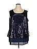 DG^2 by Diane Gilman Blue Sleeveless Blouse Size 2X - photo 1