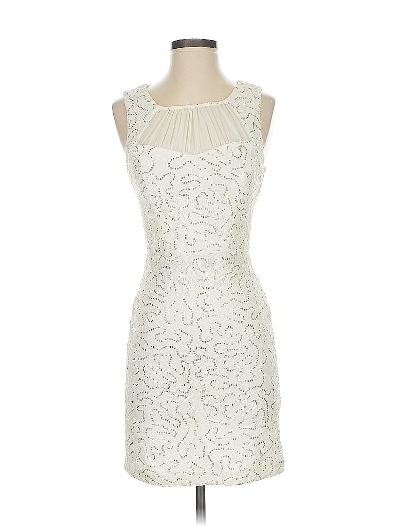 Pre-owned City Triangles Cocktail Dress In White