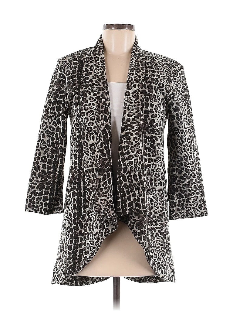 Alberto Makali Animal Print Gray Coat Size M - photo 1