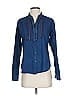 NSF Blue Long Sleeve Blouse Size S - photo 1