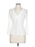 Arden B. White Long Sleeve Blouse Size L - photo 1