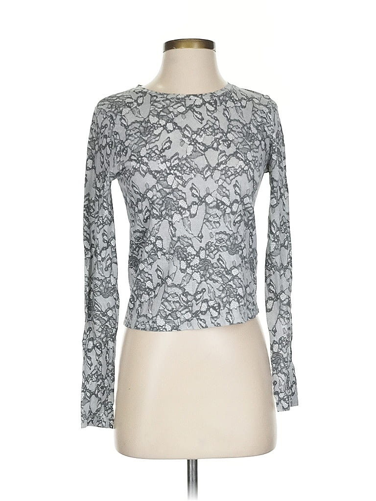 J Brand Silver Long Sleeve T-Shirt Size S - photo 1