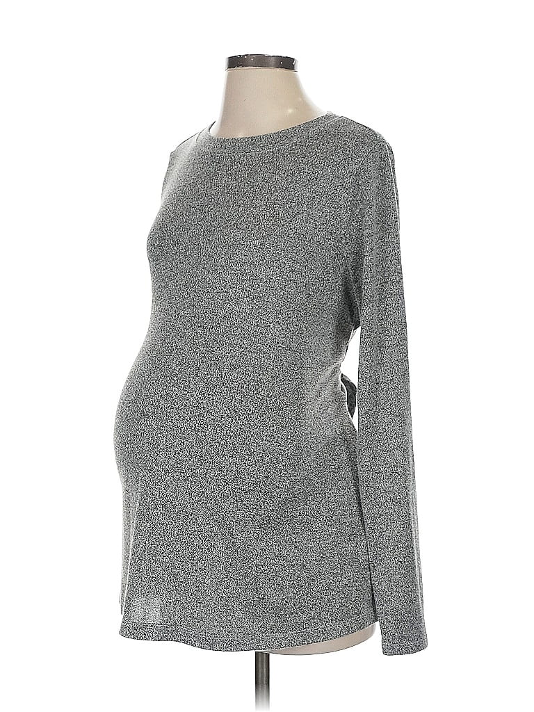 Motherhood Gray Long Sleeve Top Size S - photo 1