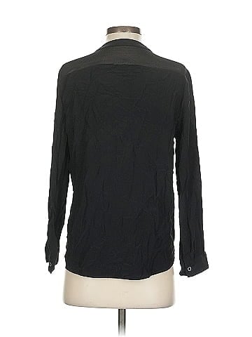 Sandro Long Sleeve Silk Top (view 2)