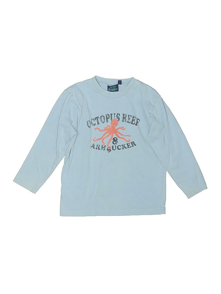 Mini Boden 100% Cotton Blue Long Sleeve T-Shirt Size 5 (big kids) - photo 1
