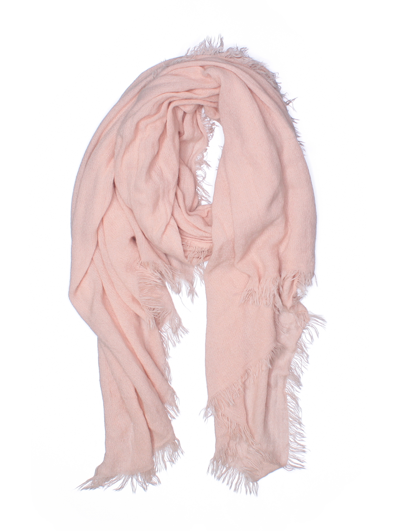 Zara Solid Light Pink Scarf One Size - 53% off | thredUP