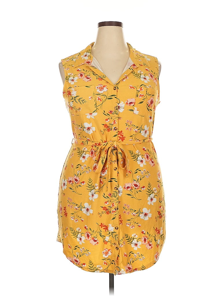 Pre-owned No Boundaries Casual Dress In Yellow