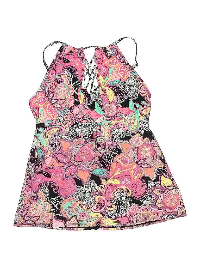 New Directions Paisley Pink Swimsuit Top Size M - photo 1
