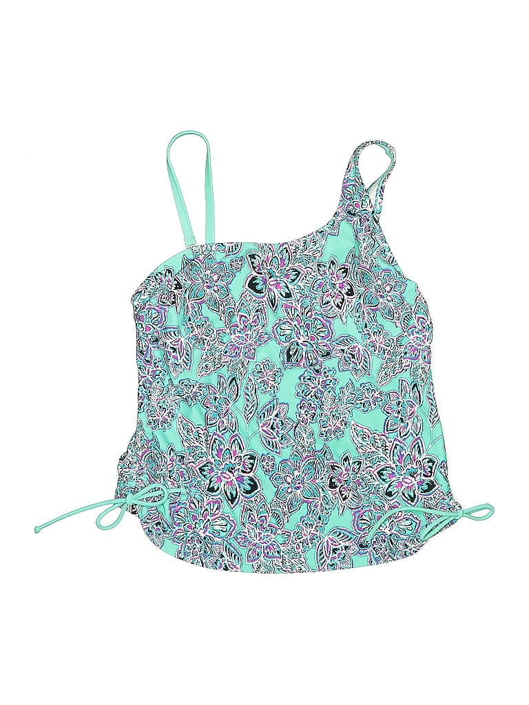 New Directions Paisley Teal Swimsuit Top Size L - photo 1