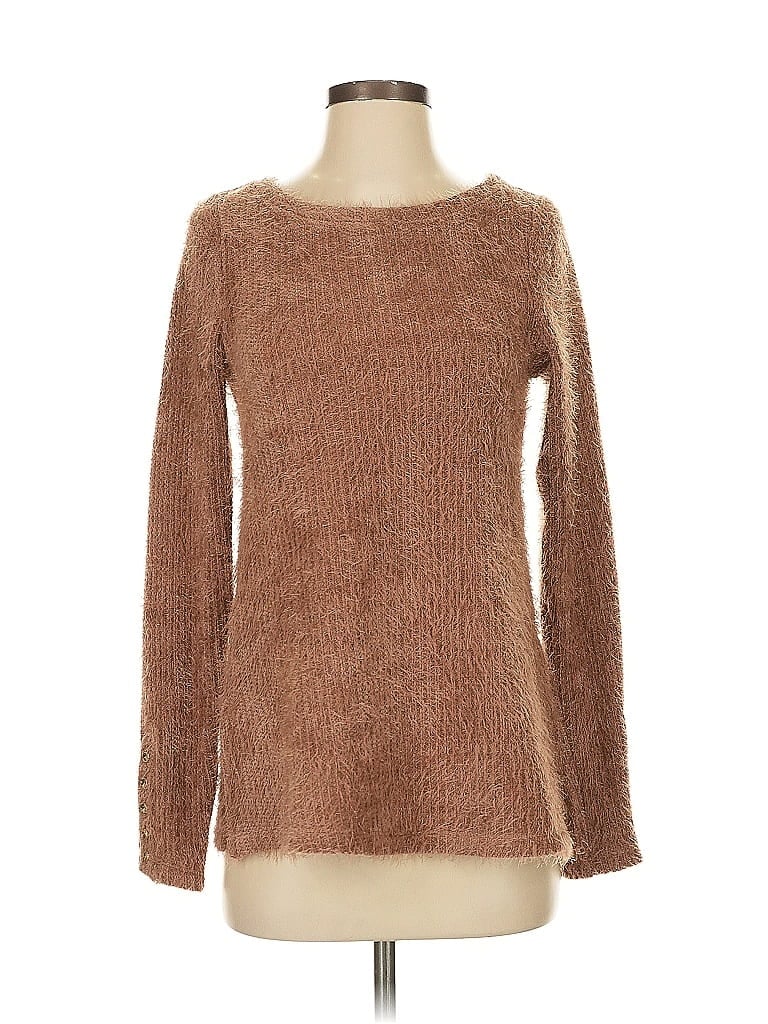 Pre-owned Susan Graver Pullover Sweater In Brown