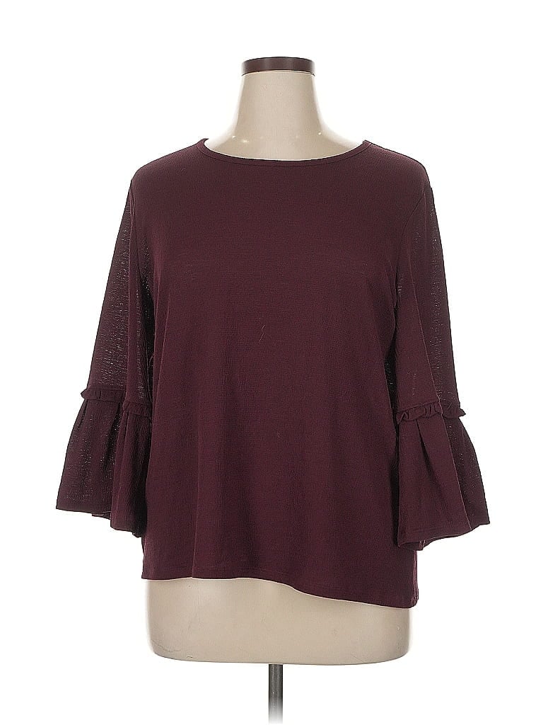 Chico's Burgundy 3/4 Sleeve Top Size XL - photo 1