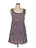 Connected Apparel 100% Rayon Print Purple Casual Dress Size 14 - photo 1