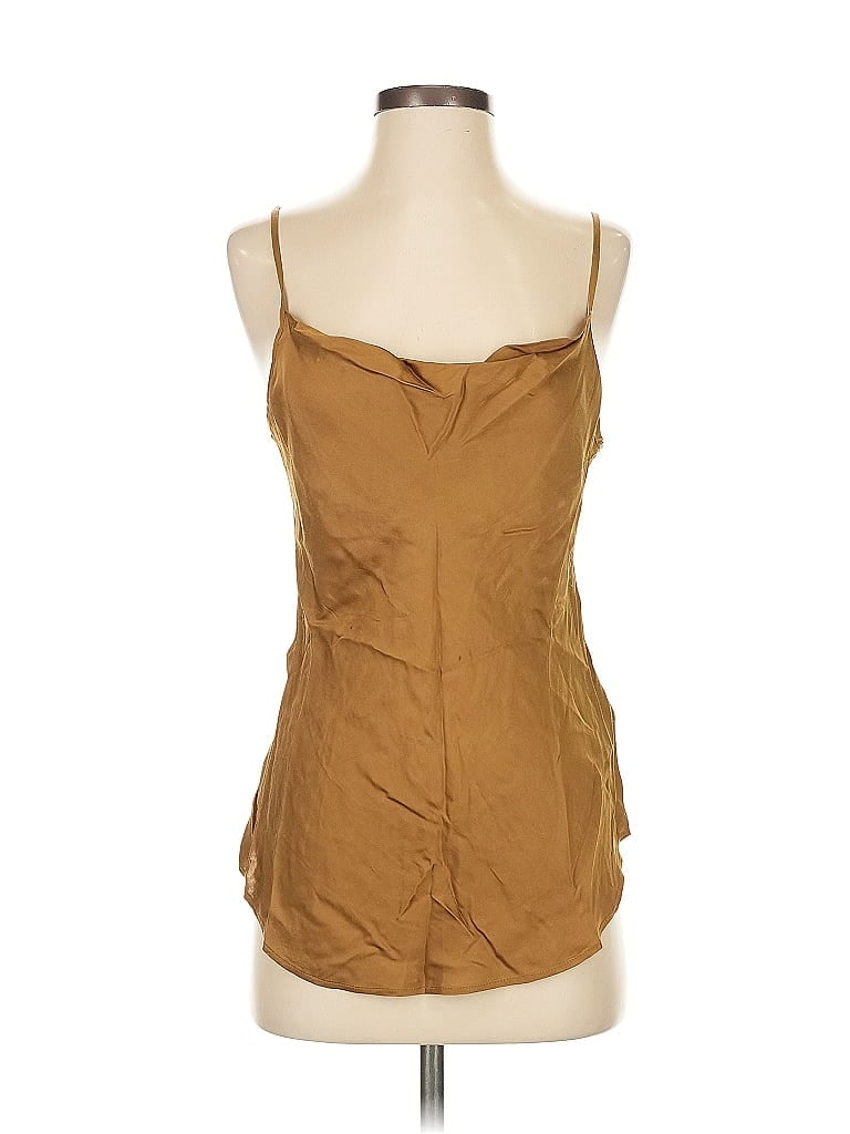 Pre-owned 7 For All Mankind Tank Top Brown Strapless Neckline Tops
