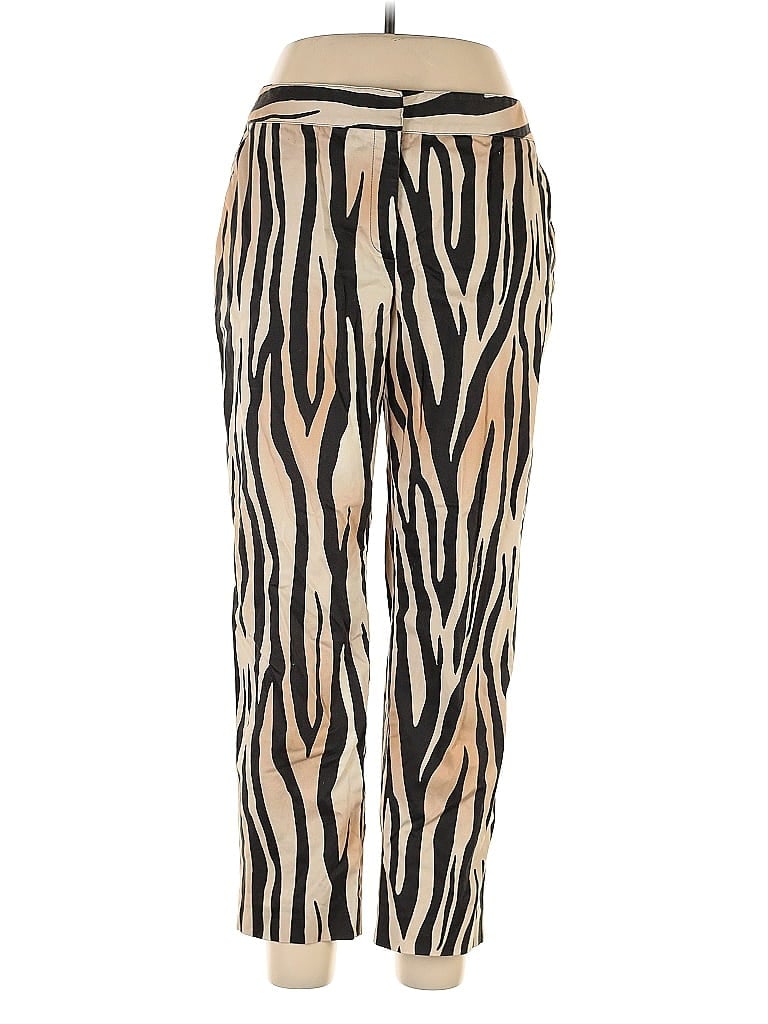 St. John Animal Print Gold Casual Pants Size 12 - photo 1